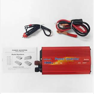 Inverter Fully Automatic Car Power Inverter DC-AC, Battery Charger, External Battery, 12V 1000 Watts