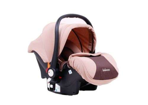 Baby Pram / Stroller - 3 Function Foldable Baby Pram with Car Seat- Khaki Chocolate Belecoo Brand