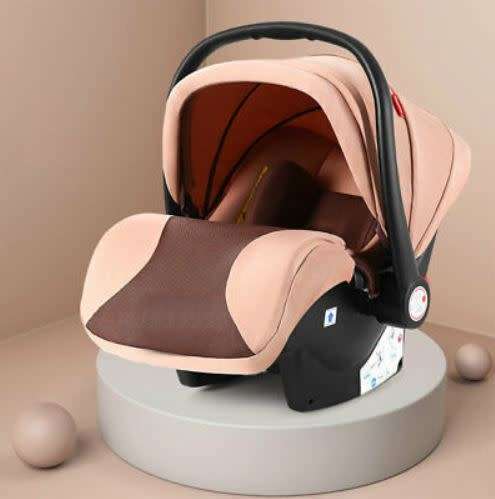 Baby Pram / Stroller - 3 Function Foldable Baby Pram with Car Seat- Khaki Chocolate Belecoo Brand