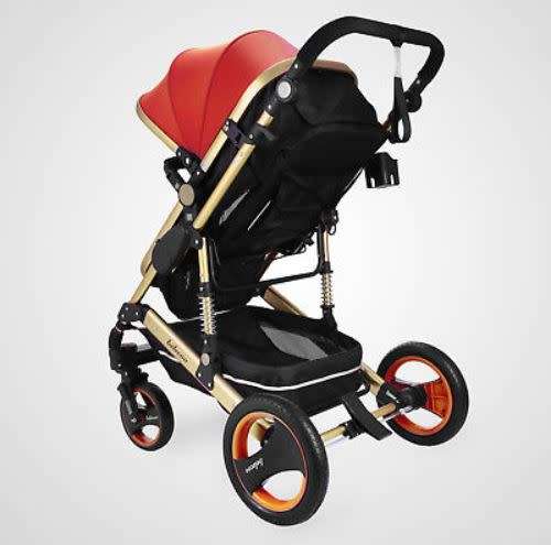 Baby Pram /Stroller - 2 Function Foldable Baby Pram Maroon belecoo brand