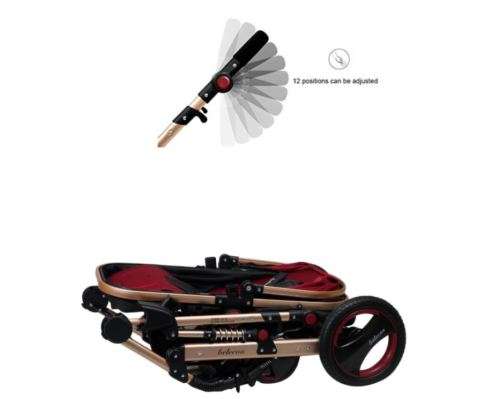 Baby Pram /Stroller - 2 Function Foldable Baby Pram Maroon belecoo brand