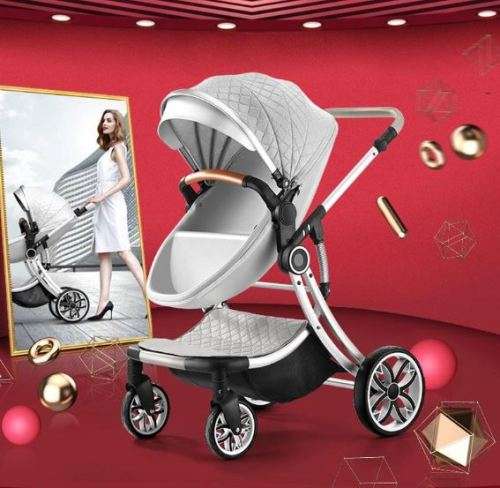 New 2019  Baby Stroller / Pram Egg Shell  Black Color Voondo Brand