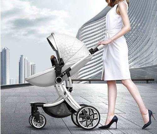 New 2019  Baby Stroller / Pram Egg Shell  Black Color Voondo Brand
