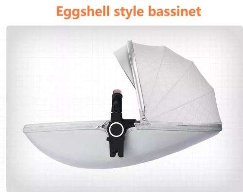New 2019  Baby Stroller / Pram Egg Shell  Black Color Voondo Brand