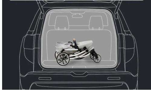 New 2019  Baby Stroller / Pram Egg Shell  Black Color Voondo Brand