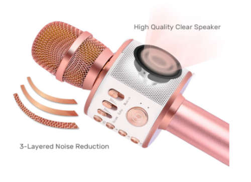 New *2019* Wireless Microphone {Everlotus Wireless Karaoke Microphone Gold}