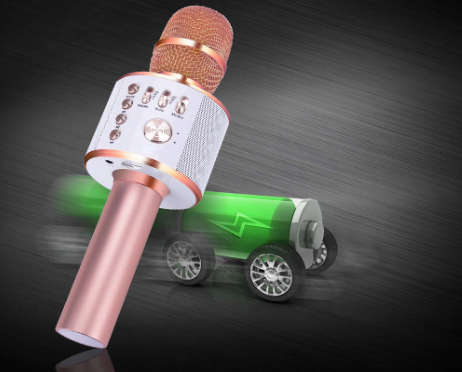 New *2019* Wireless Microphone {Everlotus Wireless Karaoke Microphone Gold}