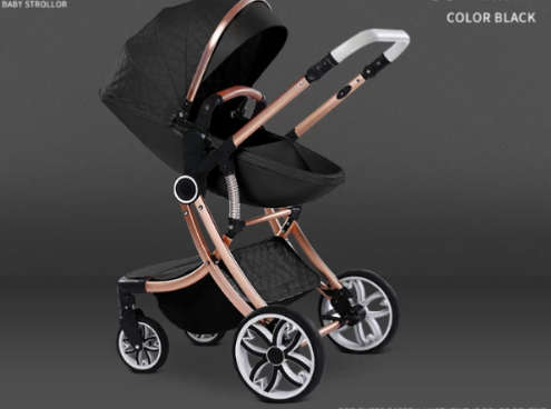 New 2019  Baby Stroller / Pram Egg Shell  Black Color Voondo Brand
