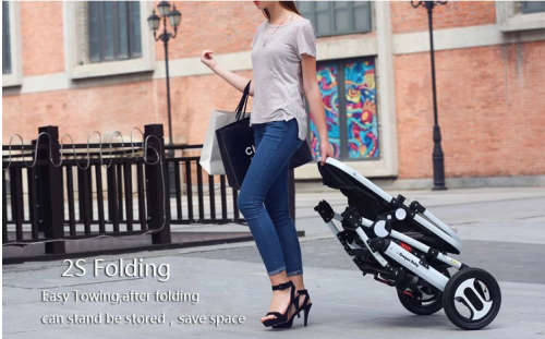 Baby Pram /Stroller Aolil Brand {Red & Purple}