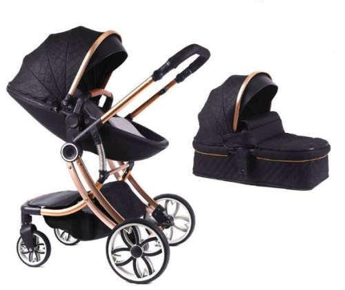 New 2019  Baby Stroller / Pram Egg Shell  Black Color Voondo Brand