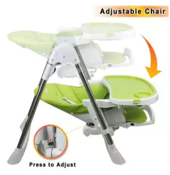 Adjustble High Chair Childcare Child Eating Table Seat Baby Feeding Highchair