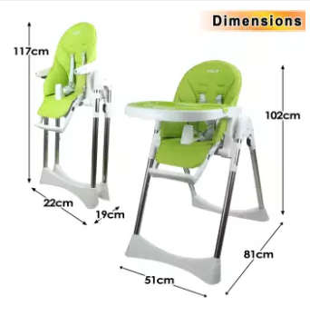 Adjustble High Chair Childcare Child Eating Table Seat Baby Feeding Highchair