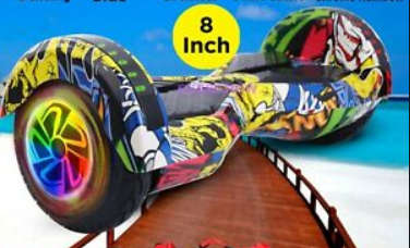 8` Hoverboard with Bluetooth Speaker And Led Lights