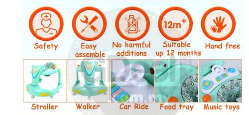New*2020* baby walker 6-18 months multi-function anti-rollover music walker