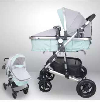 New *20198 Baby Stroller / Pram & Carry Cot Moses Basket Mint Green Color
