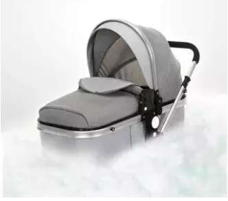 New *2019* Baby Stroller / Pram & Carry Cot Moses Basket Grey Color