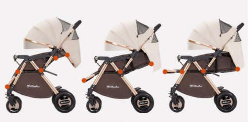 Baby Strollers Ultra-lightweight Folding Travel Baby Stroller Can Sit Can Lie Maroon Color