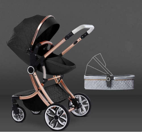 New 2019  Baby Stroller / Pram Egg Shell  Black Color Voondo Brand