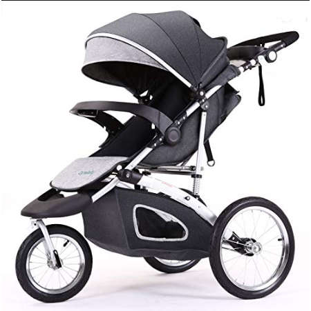 New *2019 * Baby Stroller / Pram Jogging Stroller Cynebaby Brand Grey Color