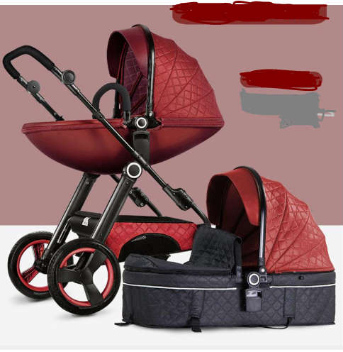 Egg Shell Baby Stroller 2 in 1 / Baby Bassinet Travel System [Color Maroon]