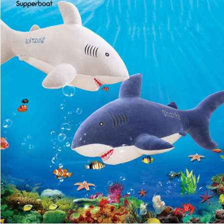 Simulated Stuffed Shark Pillow