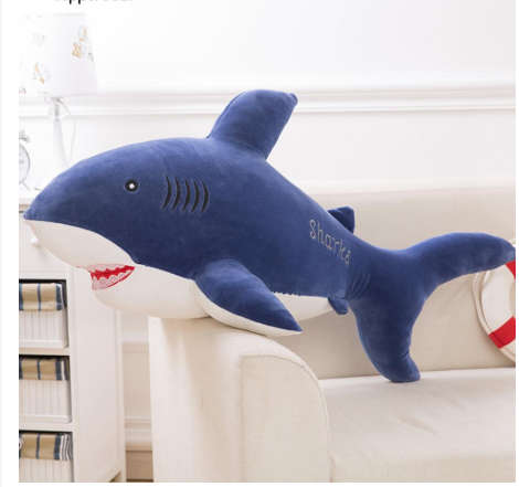 Simulated Stuffed Shark Pillow