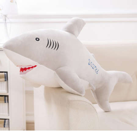 Simulated Stuffed Shark Pillow