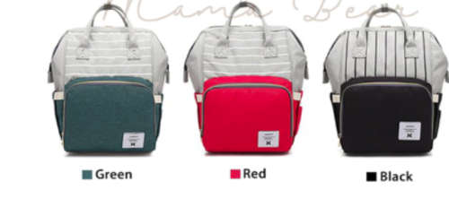 Mother Travel Backpack Baby Nappy Bag Available Color Red , Black ,Green , Peach