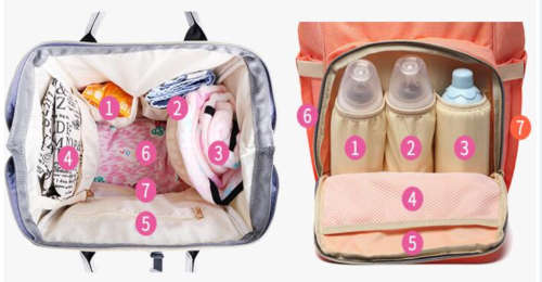 Mother Travel Backpack Baby Nappy Bag Available Color Red , Black ,Green , Peach