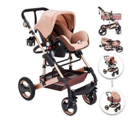 3 in 1 belecoo Q3-535 stroller Christmas special  (khakhi colour)
