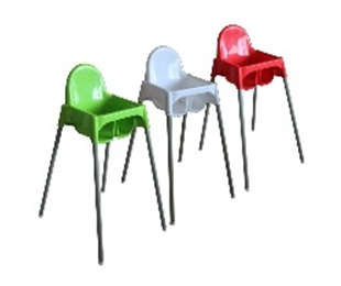 HIGH FEEDING CHAIR WITH TRAY AND BELT