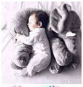 Baby Elephant Pillow (Grey)