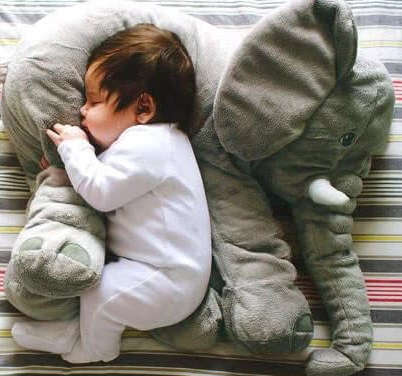 Baby Elephant Pillow (Grey)
