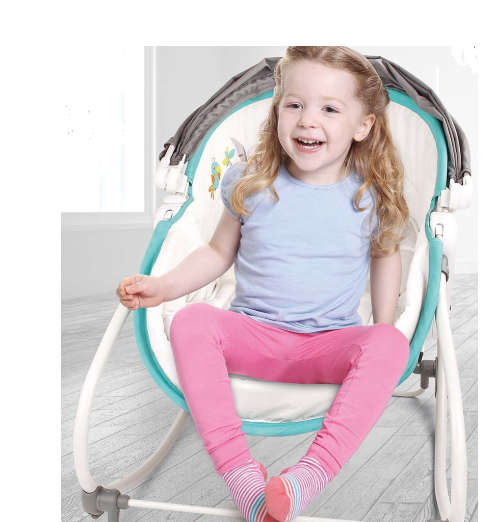 5 In 1 Newborn Baby Rocker Bassinet Bouncer Toddler Music Chair With Toy