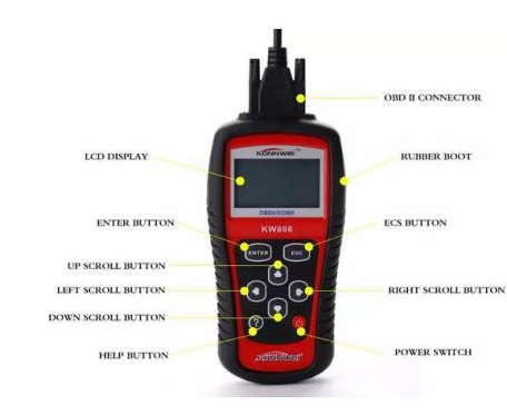 Konnwei KW808  Scanner(OBDII/EOBD) Auto Diagnostic Scanner
