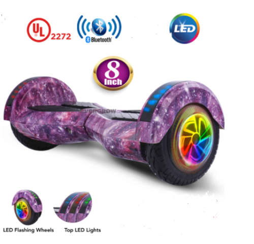 8` Hoverboard with Bluetooth Speaker And Led Lights
