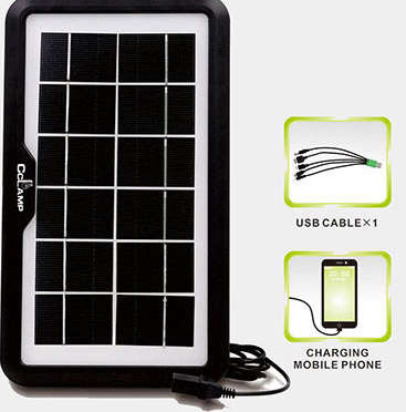 6V / 8W  Solar Panel Charger with Multi Cable For Mobile Phone