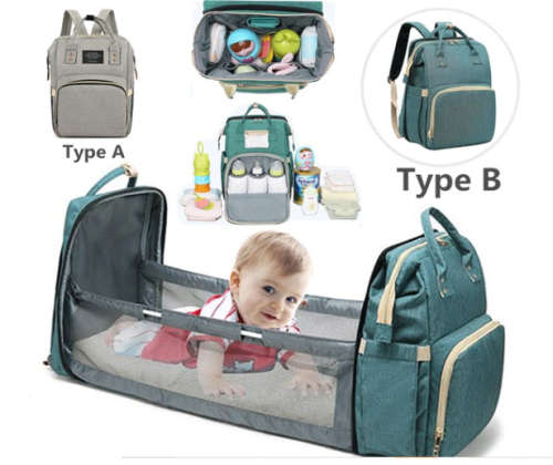 Portable 2 in 1 Bassinet For Baby Foldable Baby Bed and  Bag