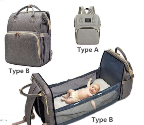 Portable 2 in 1 Bassinet For Baby Foldable Baby Bed and  Bag