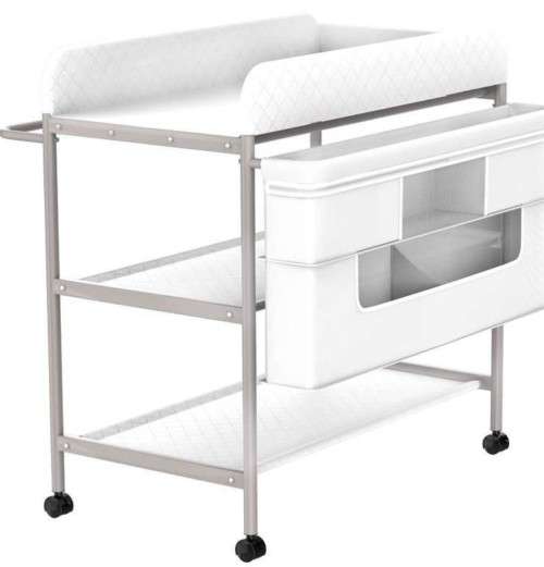 Baby Changing Table with Diaper Organizer with wheels