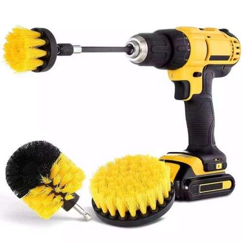3 Piece household drill brush set