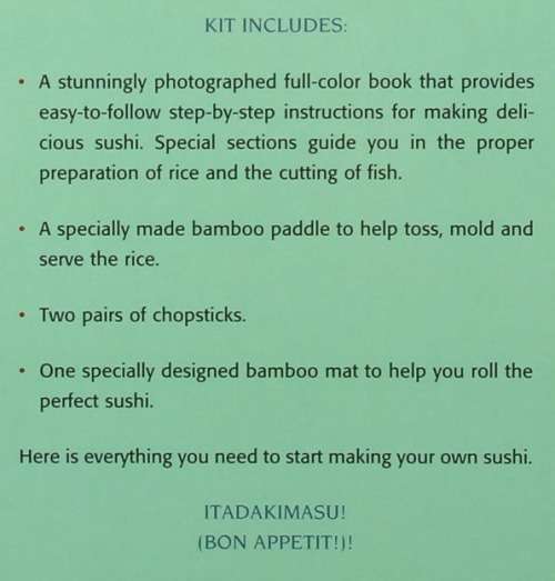 Sushi Making Kit and Recipe Book