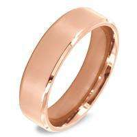 Rose Gold finish 316L Stainless Steel Wedding band Comfort Fit Ring. Size 12 [X+]