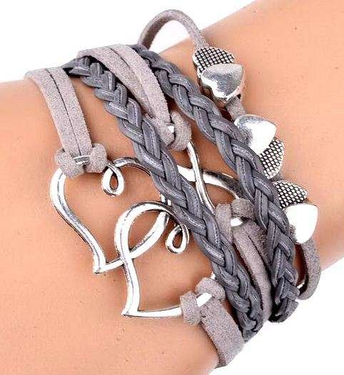 ***IN STOCK*** LEATHER INFINITY BRACELETS - Random colours will be sent