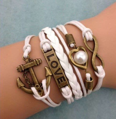 ***IN STOCK*** LEATHER INFINITY BRACELETS - Random colours will be sent