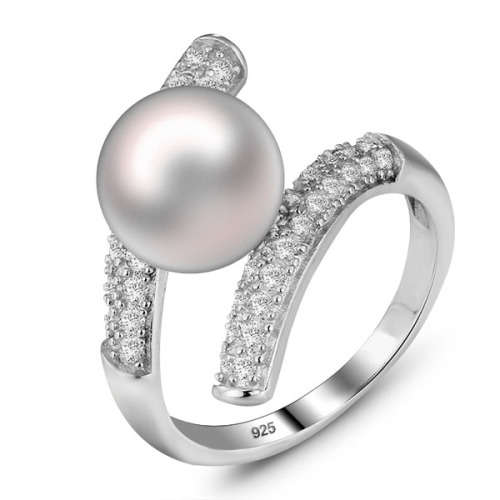 8mm Freshwater Pearl Ring in SOLID STERLING SILVER 925. Size 8