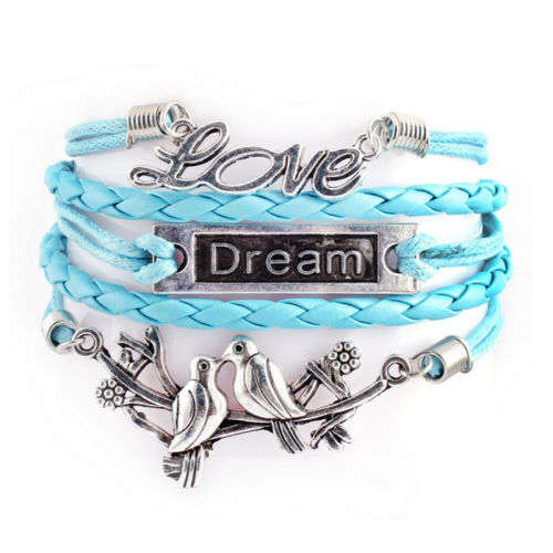 ***NEW DESIGNS!!!*** LEATHER INFINITY BRACELETS - Random colours will be sent