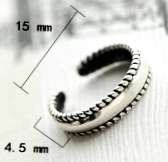 Balinese Genuine 925 Sterling Silver Toe Ring