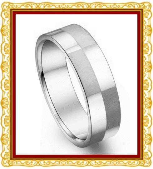 Satin and Silk hot design 316L stainless steel band rings. Size 7 only.