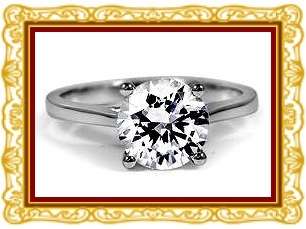 Amazing! 1.50ct Cubic Zirconia Brilliant Cut Solitaire Ring. Size 6 / M